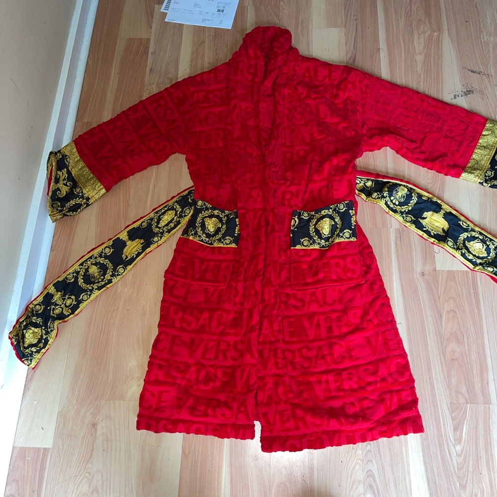 Red Versace Robe Medium
